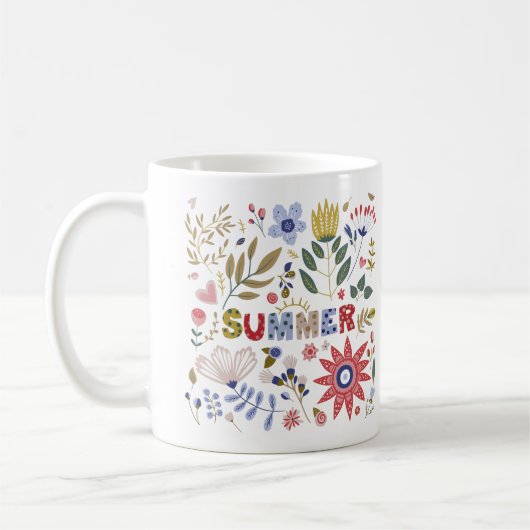 Good School, Hello Summer und Blume Kaffeetasse (Links)