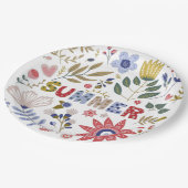 Good School, Hello Summer und Blume Pappteller (Schrägansicht)