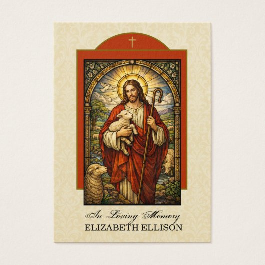 Good Shepherd Jesus Funeral Prayer Card (Vorderseite)