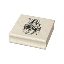 Good Shepherd Katholic Rubber Briefmarke - John 10 Gummistempel