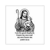 Good Shepherd Katholic Rubber Briefmarke - John 10 Gummistempel (Prägung)