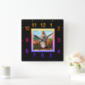 Good Shepherd Square Clock Quadratische Wanduhr (Zuhause)