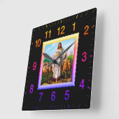 Good Shepherd Square Clock Quadratische Wanduhr (Winkel)