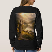 Good Shepherd Sunset Landscape Art Sweatshirt (Rückseite)