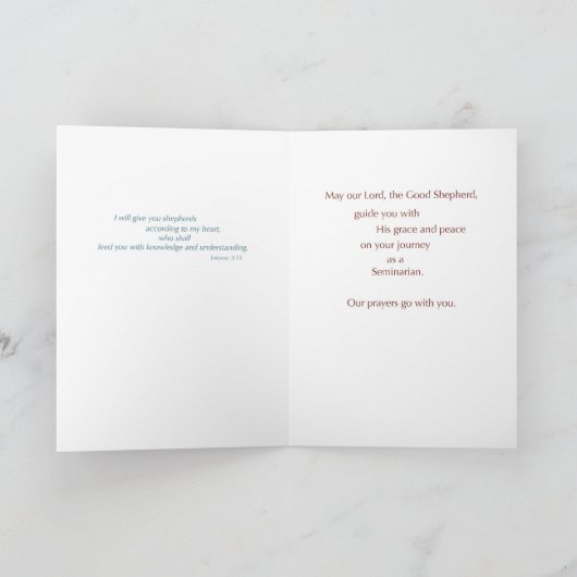 Good Shepherder Seminarian Karte (Innenseite)