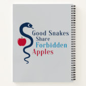 Good Snakes Share Forbidden Apples T-Shirt Notizblock (Rückseite)