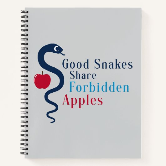 Good Snakes Share Forbidden Apples T-Shirt Notizblock (Vorderseite)