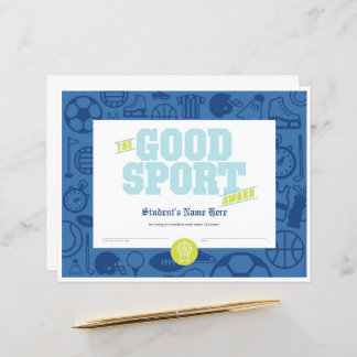 Good Sport Certificate