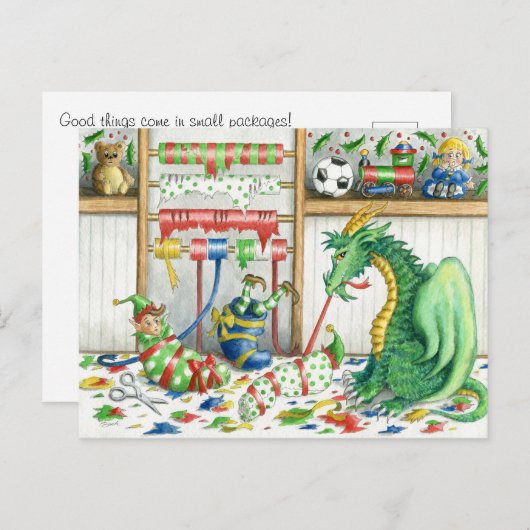 Good things come in small packages - postcard postkarte (Vorne/Hinten)