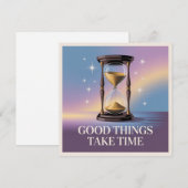 Good Things Take Time Feiertagskarte (Vorne/Hinten)
