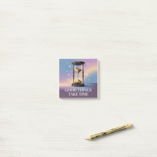 Good Things Take Time Post-it Klebezettel (Auf Schreibtisch)