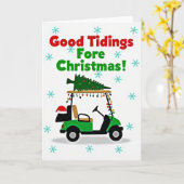 Good Tidings Fore Christmas Card Karte (Gelbe Blume)