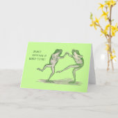Good Time Frogs Dance Vintag Karte (Gelbe Blume)