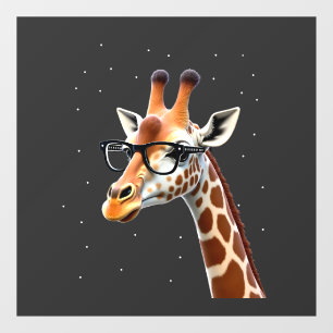 Good Time Hipster-Giraffe-T-Shirt für Männer und F Fensteraufkleber