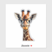 Good Time Hipster Giraffe T-Shirt Men's Women's Ch Aufkleber (Blatt)