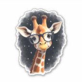 Good Time Hipster Giraffe T-Shirt Men's Women's Ch Aufkleber (Vorderseite)