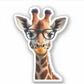 Good Time Hipster Giraffe T-Shirt Men's Women's Ch Aufkleber (Vorderseite)