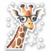 Good Time Hipster Giraffe T-Shirt Men's Women's Ch Aufkleber (Vorderseite)