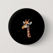 Good Time Hipster Giraffe T-Shirt Men's Women's Ch Button (Vorderseite)