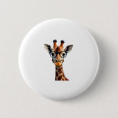 Good Time Hipster Giraffe T-Shirt Men's Women's Ch Button (Vorderseite)
