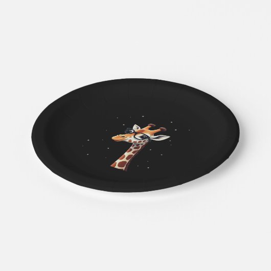 Good Time Hipster Giraffe T-Shirt Men's Women's Ch Pappteller (Schrägansicht)