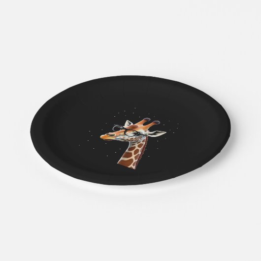 Good Time Hipster Giraffe T-Shirt Men's Women's Ch Pappteller (Schrägansicht)