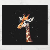 Good Time Hipster Giraffe T-Shirt Men's Women's Ch Schaumweinetikett (Einzelnes Label)