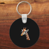 Good Time Hipster Giraffe T-Shirt Men's Women's Ch Schlüsselanhänger (Vorderseite)