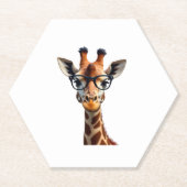 Good Time Hipster Giraffe T-Shirt Men's Women's Ch Untersetzer (Vorderseite)