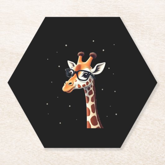 Good Time Hipster Giraffe T-Shirt Men's Women's Ch Untersetzer (Vorderseite)