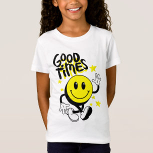 Good Times bedrucktes Mädchen-Feinjersey-T-Shirt T-Shirt