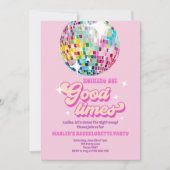 Good Times Disco Party Groovy Junggeselinnen-Absch Einladung (Vorderseite)