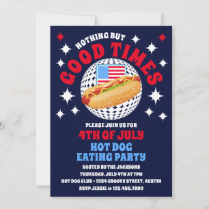 Good Times Groovy 4. Juli Hot Dog Party Einladung