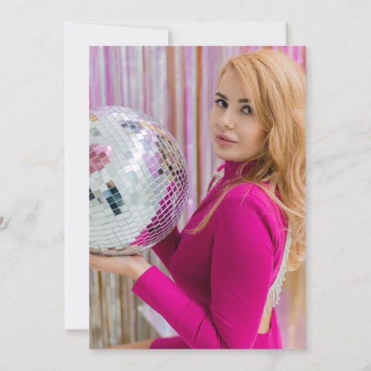 Good Times Groovy Pink Galentine's Day Party Einladung (Rückseite)