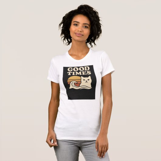 Good Times Retro T - Shirt - Vintage positive Bild (Vorne ganz)