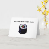 Good Times Roll Sushi Card, Feier Karte (Gelbe Blume)