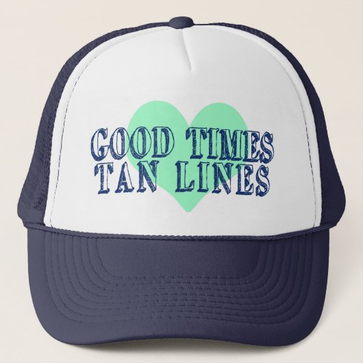 Good Times Tan Lines Summer Hat Truckerkappe (Vorderseite)