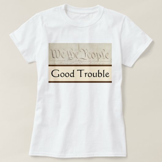 Good Trouble Democracy Is An Act John Lewis T-Shirt (Design vorne)