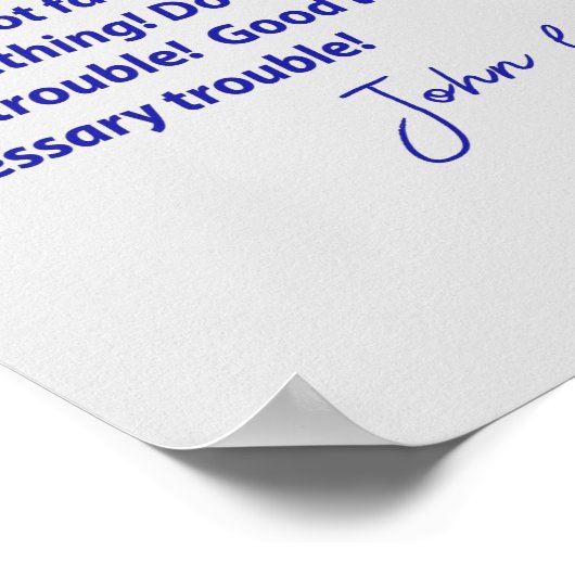 Good Trouble John Lewis Quotes Poster (Ecke)