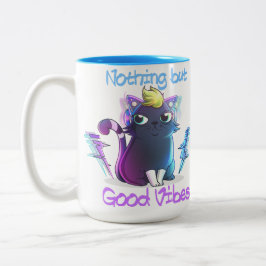 "Good Vibes" 2-Töne-Kaffee-Tasse Zweifarbige Tasse
