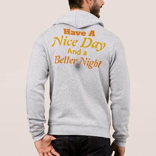 Good Vibes All Day: Luxury Gold Text Balance Zip-U Hoodie (Rückseite)