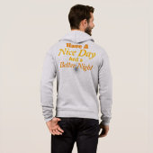 Good Vibes All Day: Luxury Gold Text Balance Zip-U Hoodie (Schwarz voll)