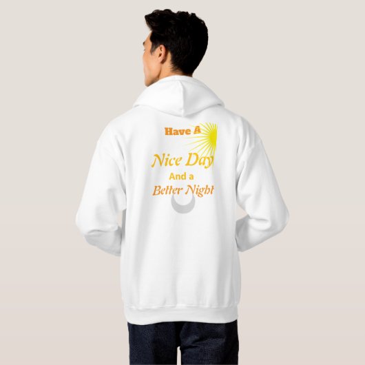 Good Vibes All Day: Night - Luxury Gold Text Hoodie (Schwarz voll)