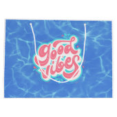 Good Vibes Beach/Pool Große Geschenktüte (Rückseite)
