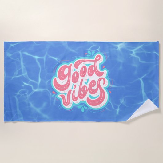 Good Vibes Beach/Pool Strandtuch (Vorderseite)