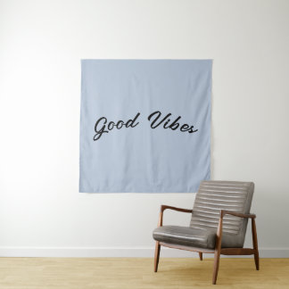 Good Vibes Blue Ästhetik Moderne Coole Wanddekorat Wandteppich