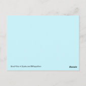 Good Vibes Bright Beautiful Blue Editable Farben Postkarte (Rückseite)