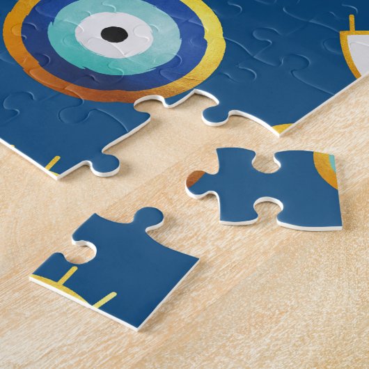 Good Vibes bringt Viel Glück-böse Augen-Puzzle Puzzle (Seite)