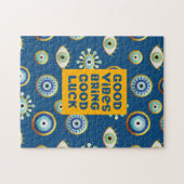 Good Vibes bringt Viel Glück-böse Augen-Puzzle Puzzle (Horizontal)
