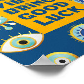 Good Vibes bringt Viel Glück-böse Blickposter Poster (Ecke)